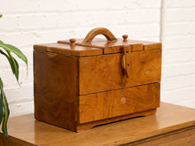 Load image into Gallery viewer, Vintage Myrtlewood Sewing Box