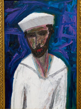 Load image into Gallery viewer, The Sailor by Spencer Collins Framed Expressionist Portrait Painting