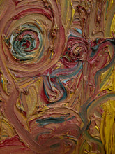 Load image into Gallery viewer, Rose Study by Spencer Collins Textured Abstract Floral Painting in Ornate Silver Frame