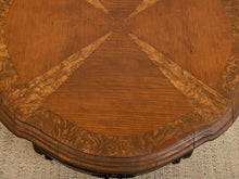 Load image into Gallery viewer, Black Vintage Burlwood Top Occasional Side Table