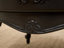Load image into Gallery viewer, Black Vintage Burlwood Top Occasional Side Table