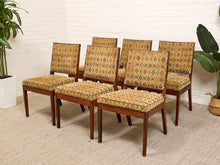 Load image into Gallery viewer, Set of 6 Vintage Chairs with Jacquard Fabric