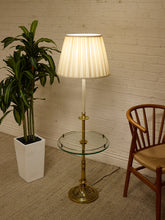 Load image into Gallery viewer, Brass Floor Lamp with Table