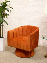 Load image into Gallery viewer, Burnt Orange Swivel Chair