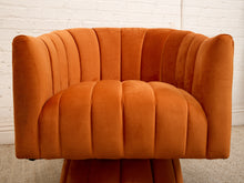 Load image into Gallery viewer, Burnt Orange Swivel Chair