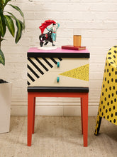 Load image into Gallery viewer, 90's Style Hand Painted Nightstand