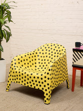 Load image into Gallery viewer, Yellow Black Dot Chair