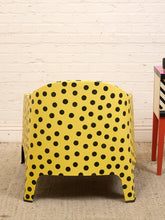 Load image into Gallery viewer, Yellow Black Dot Chair