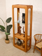 Load image into Gallery viewer, Oak Vintage Bookshelf with Glass