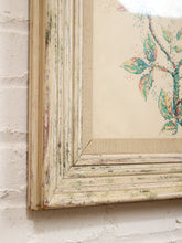 Load image into Gallery viewer, Pointillist Rose Study Framed Botanical Drawing with Bud and Bloom