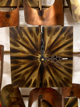 Load image into Gallery viewer, Mid-Century Modern Brutalist Wall Sculpture is a Copper and Brass Art Piece likely Designed by William Vose for Curtis Jere
