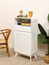 Load image into Gallery viewer, White Tall Narrow Cabinet