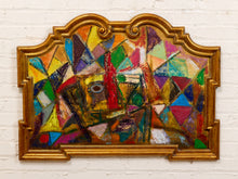Load image into Gallery viewer, Fractured Visage by Spencer Collins Cubist Expressionist Portrait in Ornate Gilt Frame