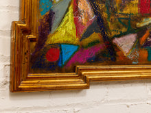 Load image into Gallery viewer, Fractured Visage by Spencer Collins Cubist Expressionist Portrait in Ornate Gilt Frame