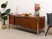Load image into Gallery viewer, Walnut and Chrome Credenza