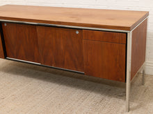 Load image into Gallery viewer, Walnut and Chrome Credenza