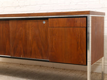 Load image into Gallery viewer, Walnut and Chrome Credenza