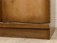Load image into Gallery viewer, Vintage Mid-Century Bowfront Credenza with Brass Hardware and Curved Doors