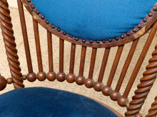 Load image into Gallery viewer, 1870s Antique George Hunzinger Barley Twist Mahogany Needlepoint Rocking Chair