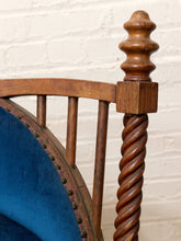 Load image into Gallery viewer, 1870s Antique George Hunzinger Barley Twist Mahogany Needlepoint Rocking Chair