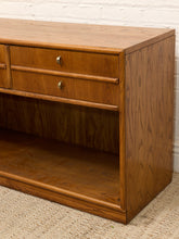 Load image into Gallery viewer, Oak Double Drawer Cabinet with LP Cubby
