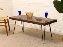 Load image into Gallery viewer, Vintage Mid-Century Modern Mosaic Tile Coffee Table with Hairpin Legs