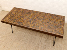 Load image into Gallery viewer, Vintage Mid-Century Modern Mosaic Tile Coffee Table with Hairpin Legs