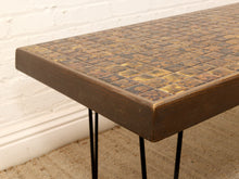 Load image into Gallery viewer, Vintage Mid-Century Modern Mosaic Tile Coffee Table with Hairpin Legs