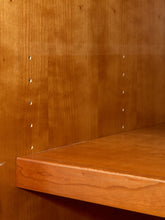 Load image into Gallery viewer, Vintage Mid-Century Modern Tambour Media Cabinet with Curved Wood Doors