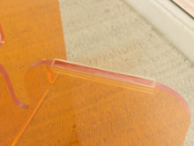 Load image into Gallery viewer, Orange Lucite and Glass Sculptural Coffee Table