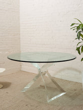 Load image into Gallery viewer, Vintage Lucite Sculptural Dining Table with Glass Top