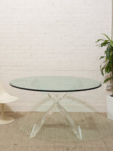 Load image into Gallery viewer, Vintage Lucite Sculptural Dining Table with Glass Top