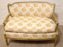 Load image into Gallery viewer, Vintage Hollywood Regency Giltwood Floral Bergère Chair