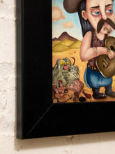 Load image into Gallery viewer, Desert Troubadour Framed Whimsical Cowboy Musician Artwork