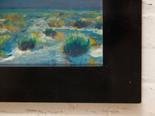 Load image into Gallery viewer, Desert Wash by Spencer Collins Framed Landscape Painting in Blue Green and Ochre