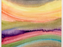 Load image into Gallery viewer, Watercolor Valleys Original Framed by Elizabeth Marz