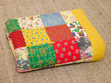Load image into Gallery viewer, Yellow Funky 1970’s Quilt