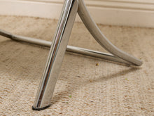Load image into Gallery viewer, Vintage Postmodern White and Chrome Cantilever Armchair
