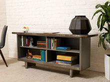 Load image into Gallery viewer, Vintage Industrial Metal Open Shelf Console Cabinet