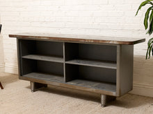 Load image into Gallery viewer, Vintage Industrial Metal Open Shelf Console Cabinet