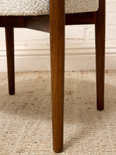 Load image into Gallery viewer, Modern Sculptural Barrel Armchair in Cream Bouclé with Walnut Legs