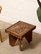Load image into Gallery viewer, Vintage Spanish Hacienda Hand-Carved Wood Side Table