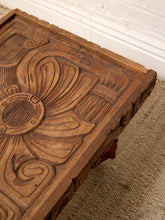Load image into Gallery viewer, Vintage Spanish Hacienda Hand-Carved Wood Side Table
