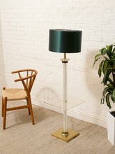 Load image into Gallery viewer, Vintage Hollywood Regency Lucite and Brass Floor Lamp with Built-In Table