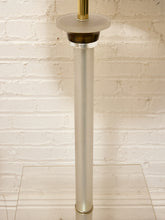 Load image into Gallery viewer, Vintage Hollywood Regency Lucite and Brass Floor Lamp with Built-In Table