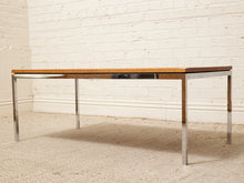 Load image into Gallery viewer, Vintage Knoll International Coffee Table with Wood Top and Chrome Frame