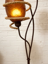 Load image into Gallery viewer, Vintage Atomic Mid-Century Two-Light Floor Lamp with Fiberglass Shades