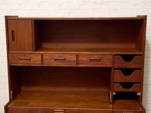 Load image into Gallery viewer, Vintage Mid-Century Modern Teak Secretary Desk with Fold-Down Writing Surface