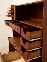 Load image into Gallery viewer, Vintage Mid-Century Modern Teak Secretary Desk with Fold-Down Writing Surface