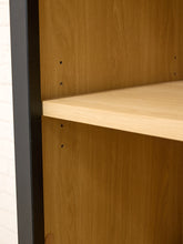 Load image into Gallery viewer, Sculptural Arched Bookcase in Natural Wood with Black Frame